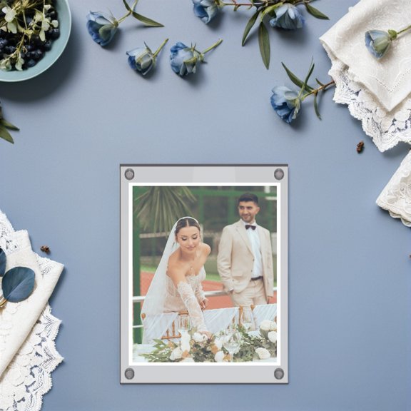 WEUVEB See Through Picture Frame Acrylic Wall Mounting Modern Design 1 Piece