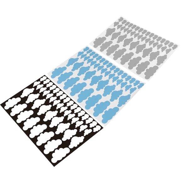 WEUVEB Self-Adhesive Cloud Wall Decals for Home Decorations Assorted Color Furniture Decor 3Pack