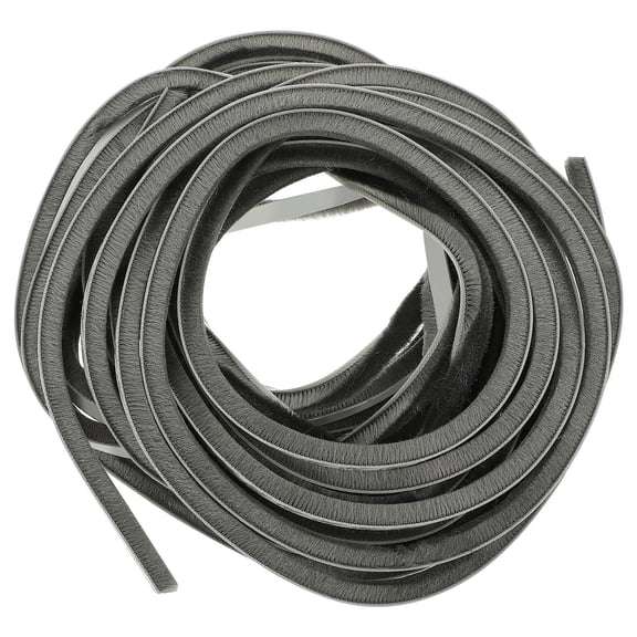 WEUVEB Self Adhesive Weatherstrip for Doors and , Grey Polypropylene Yarn, Noise Reduction, 2 Rolls, 10ft Total Length