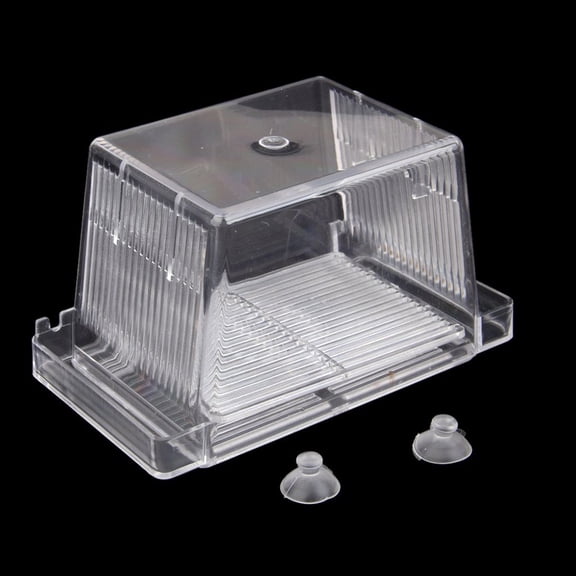 WEUVEB Self Floating Transparent Fish Hatchery Box with Suction Cup for Aquarium Use