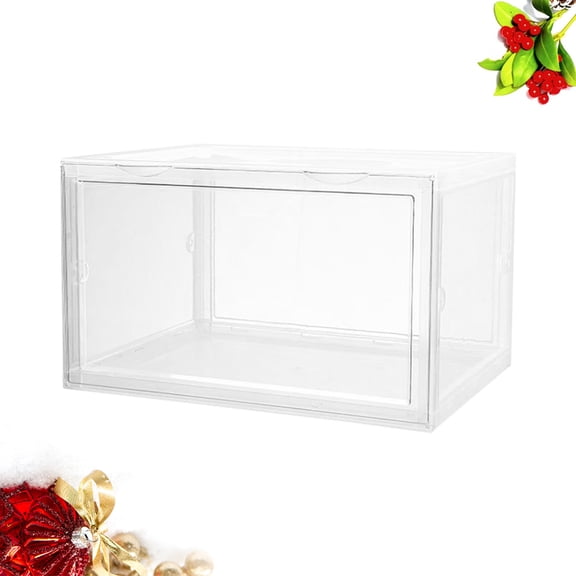 WEUVEB Shoe Storage Bins Transparent Shoes Box and Dirt 1Pcs