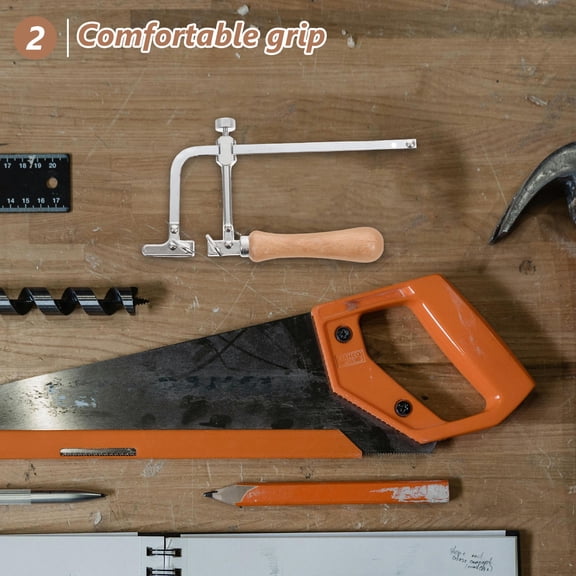 WEUVEB Precision Cutting Coping Saw with Steel Frame Lightweight Wire and Adjustable Tension