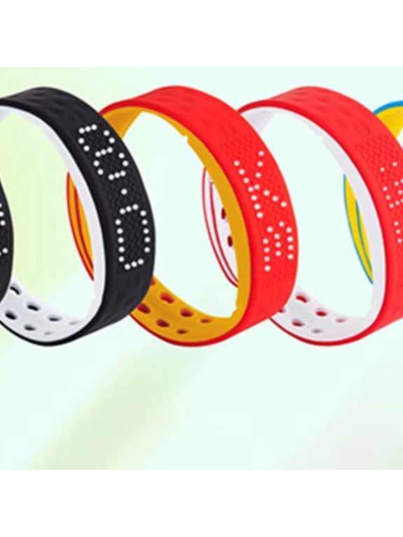 Smart Bracelet with Silicone Band for Sports Step Counting and Workout Tracking Red