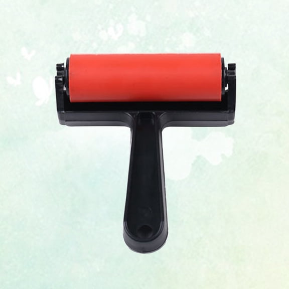 WEUVEB Smooth Ink Roller Painting Tool in Red with Large Cover Area and Comfortable Grip