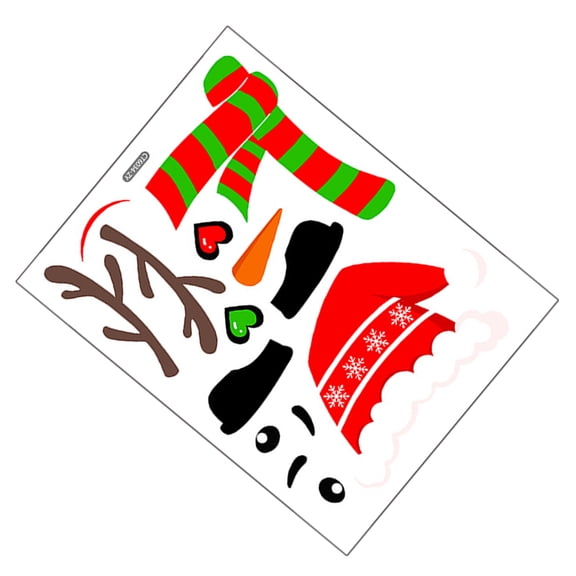 WEUVEB Christmas Snowman Stickers PVC Reusable Holiday Decorations, Easy to Remove and Perfect for , Walls, and