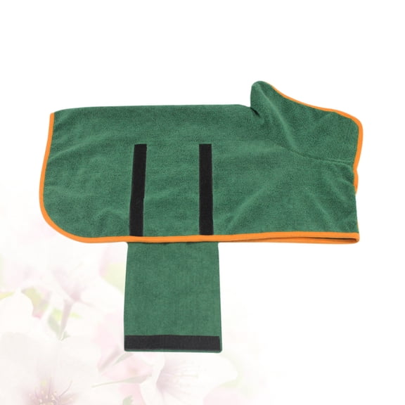 WEUVEB Green Hooded Cat Bathrobe for Pets, Soft and Cozy, 1 Piece