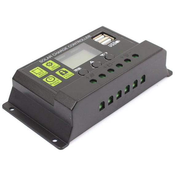 WEUVEB Black Solar Generator Controller with Stable Connection and Full Function Electronic Safeguards