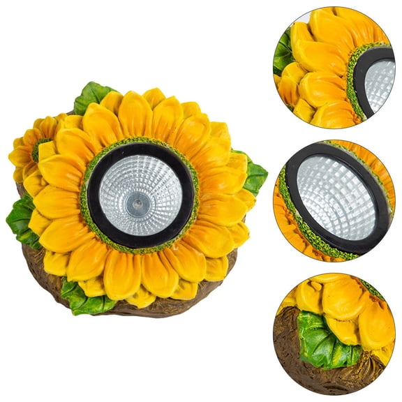 WEUVEB Yellow Solar Garden Light Outdoor Flower Lamp with Light Dark Induction for Home Yard Pathway