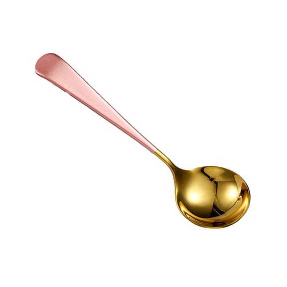 WEUVEB Soup Spoons Silverware Long Handle Serving Spoon For Coffee House 1Pack