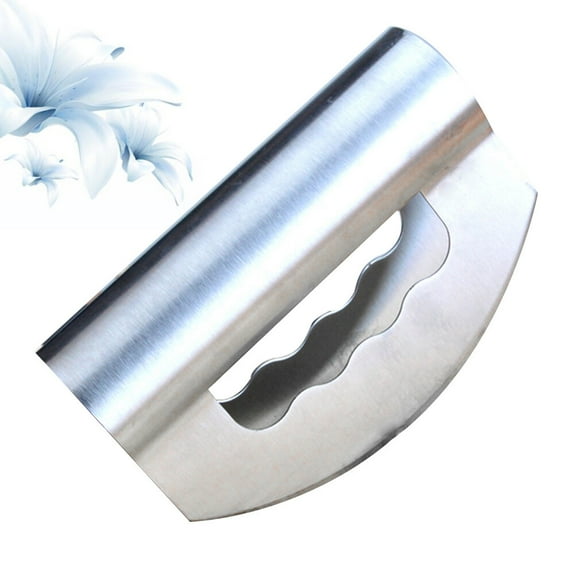 WEUVEB Stainless Steel Salad Chopper Double Blade Razor Sharp for Quick Vegetable and Herb Cutting