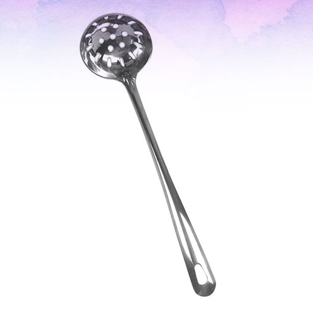 WEUVEB Stainless Steel Kitchen Strainer Spoon with Handle Metal Mesh ...
