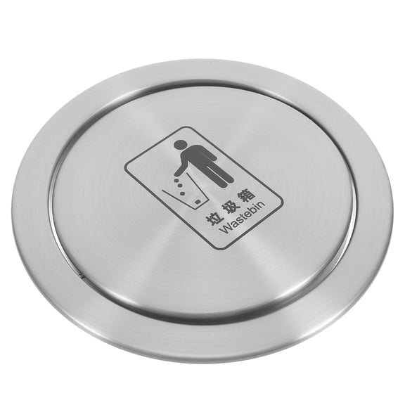 WEUVEB Stainless Steel Trash Chute Lid with Swing Flap, Kitchen and Bathroom Waste Bin Cover