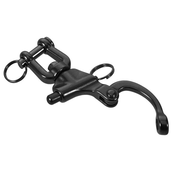 WEUVEB Stainless Steel Swivel Snap Shackle Quick Release Hook for Sailing Rigging Boat Hardware Black