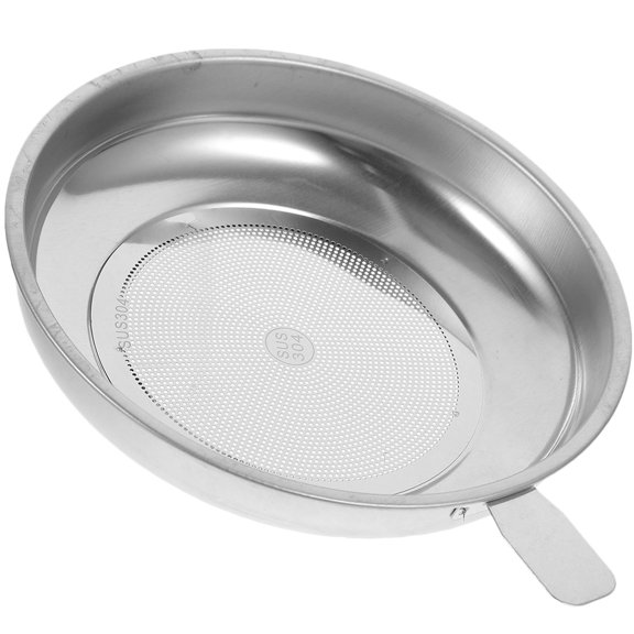WEUVEB Oil Strainer Container Stainless Steel Filter Oil Residue Kitchen Use 1Pack