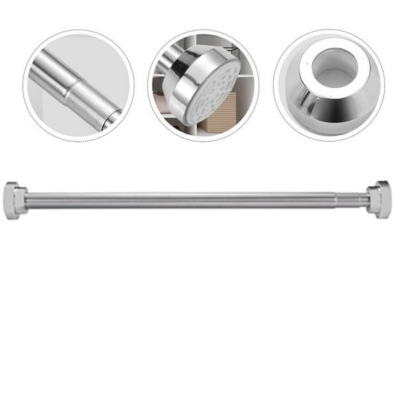 WEUVEB Stainless Steel Telescopic Curtain Rod Multipurpose Extendable Clothes Drying Pole for Home