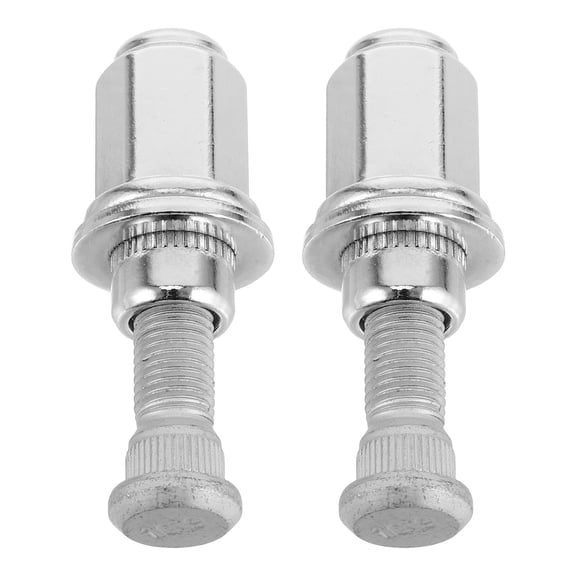 WEUVEB Steel Wheel Lug Covers for Vehicles Durable Silver Nut Caps Easy Installation 2 Sets