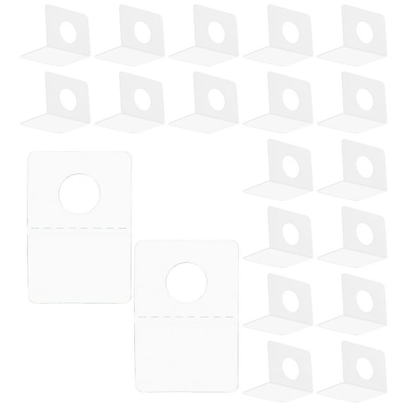 WEUVEB 500 Pcs Clear Self-Adhesive Hanging Tabs for Home and Office Use, Item Display and Organization