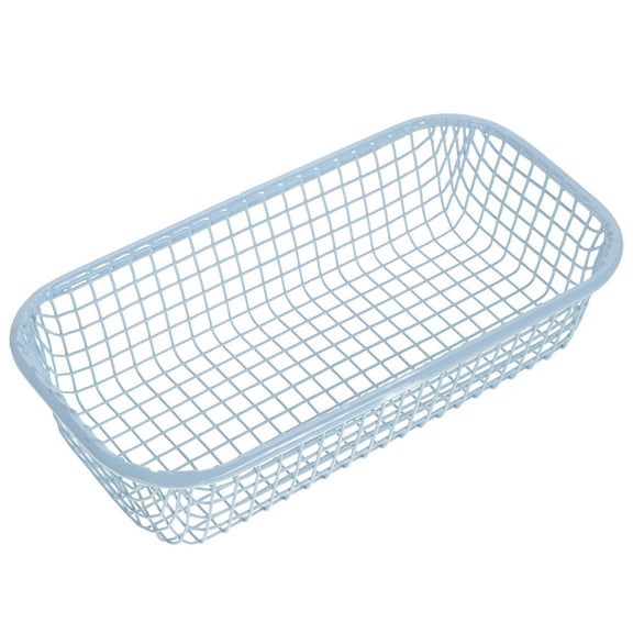 WEUVEB Storage Bins For Organization Sky Blue Iron Mesh Design 1Pack