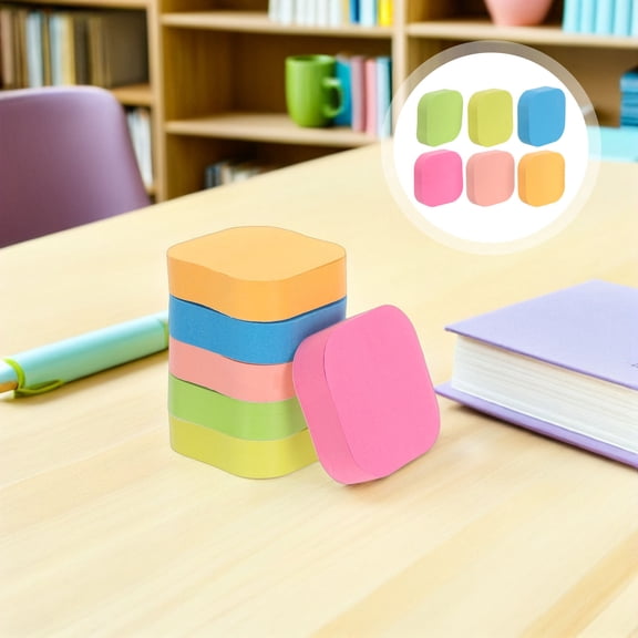 WEUVEB Round Adhesive Note Pads Assorted Color Strong Adhesive for Writing 100Sheets