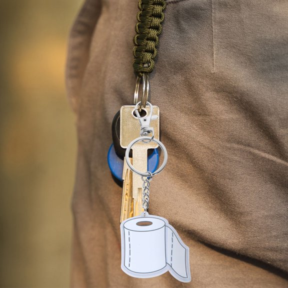 WEUVEB Stylish Multi Acrylic Keychain Tags for Bag Charm Decoration Home Office School Use 2pcs