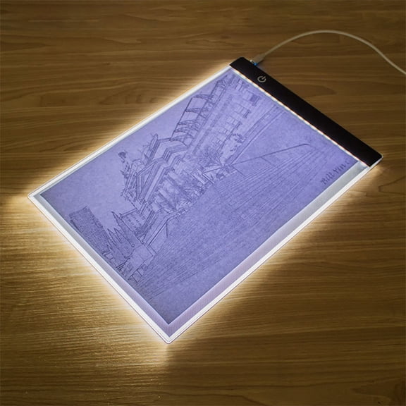 WEUVEB Practical Drawing Board USB Powered with Eye Friendly LED Light White for Artists