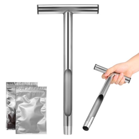 WEUVEB T Handle Soil Sampler Probe Made of Rust Resistant Stainless Steel for Outdoor Soil Testing