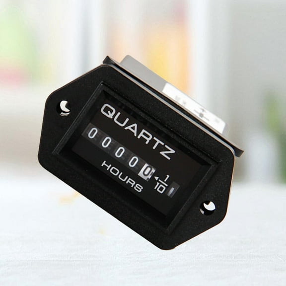 WEUVEB Tachometer Hour Meter 1Set Waterproof Indicator Light for Construction Machinery and Generators