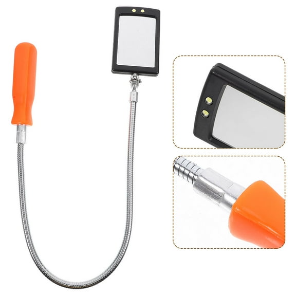 WEUVEB Mechanic Inspection Mirror Tool with Clear Reflection and LED Light
