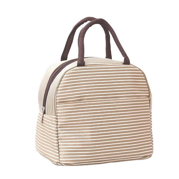 WEUVEB Thermal Insulation Bag Beige Portable Lunch Bag For Office Workers 1Set