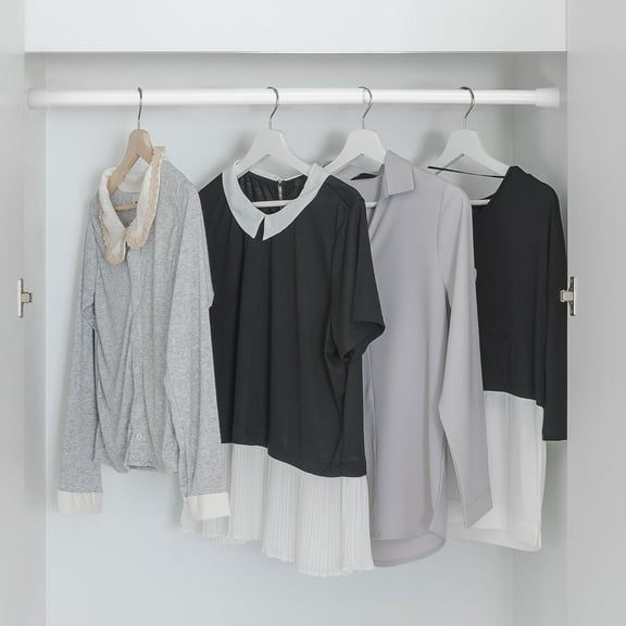 WEUVEB 3-Pack Adjustable Tension Curtain Rods White No-Drill Installation for Window Curtains