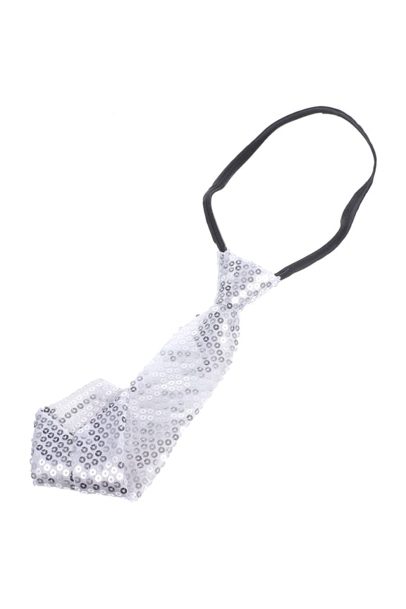 Ties Silver Sequin For Men Adults Teenagers Reusable Washable 1Pack