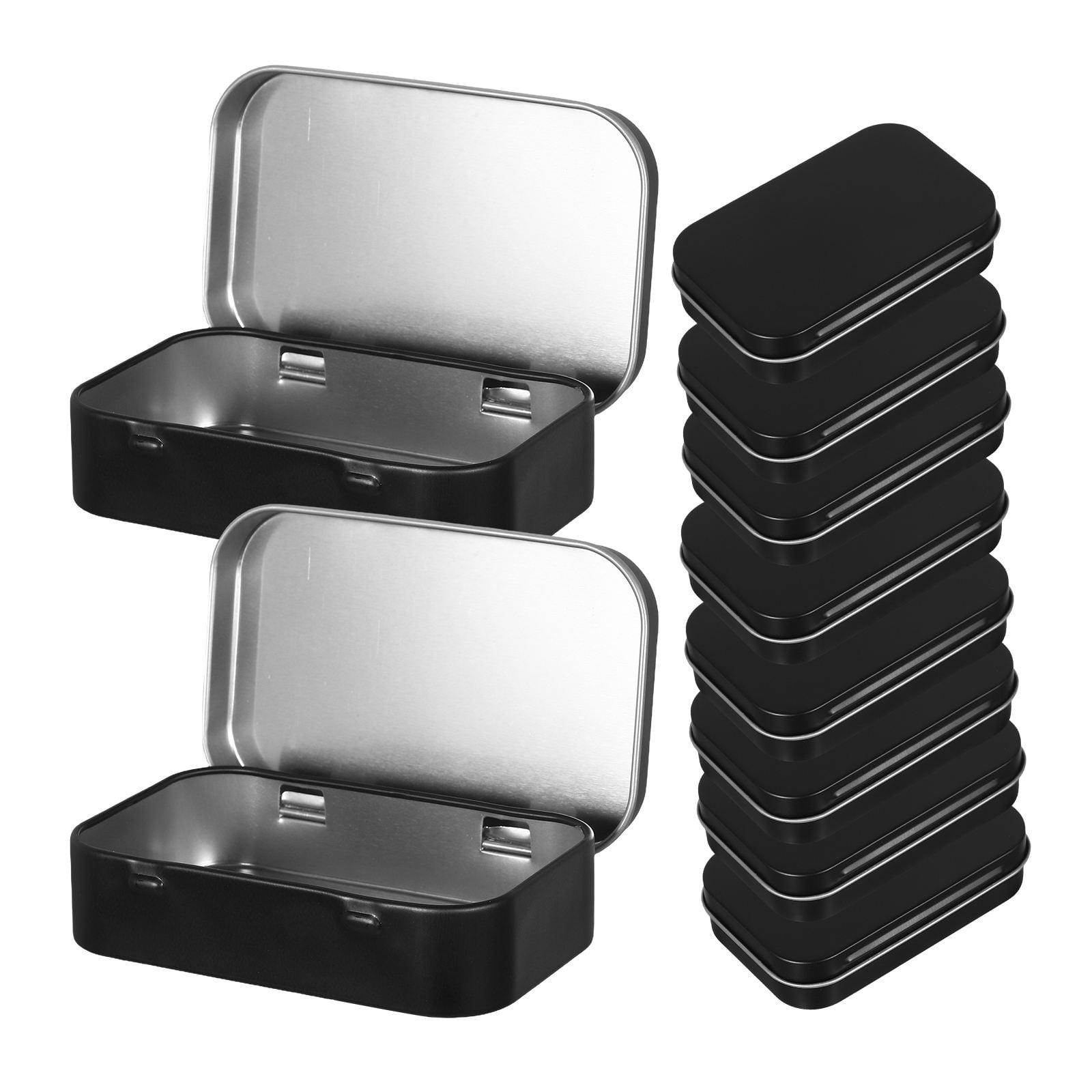 WEUVEB Tinplate Can Box 10Pcs Rectangular Metal Containers For Tabletop ...