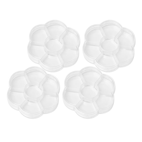WEUVEB White Plastic Jewel Box, 4Pcs, Durable, Compact, for Jewelry and Small Goods Storage