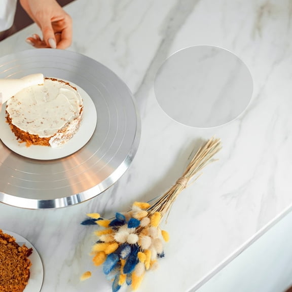 WEUVEB Clear Acrylic Cake Circle Base Sturdy Support for Wedding Birthday Cakes and Dessert Displays