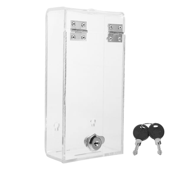 WEUVEB Strong Clear Phone Lock Box for Home Use Lightweight Practical Phone Safety Locker with Emergency Openings