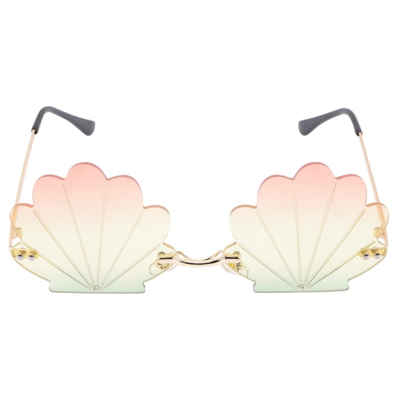 WEUVEB Seashell Sunglasses Transparent Rimless Party Glasses for Decoration