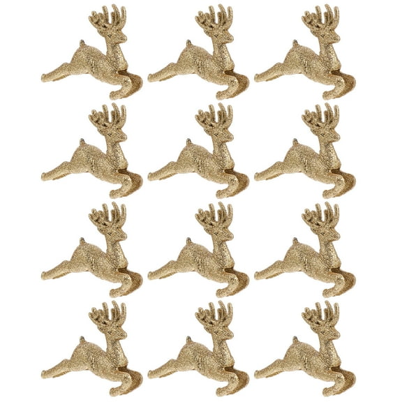 WEUVEB Cute Tree Topper Deer Shape Deer Christmas Tree Topper Onion Powder 12pcs