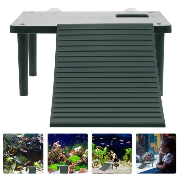 WEUVEB Reptile Climbing and Resting Platform Made of Durable Green Plastic