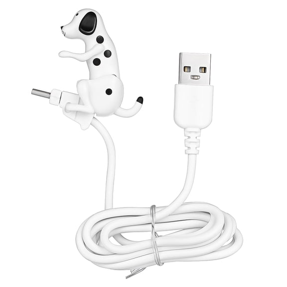 WEUVEB Portable Charging Adapter White Type-C Cable with Funny Dog Animation for Phone