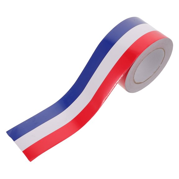 WEUVEB Universal Fit Multi Color Racing Stripes Car Decals French Flag Peel and Stick