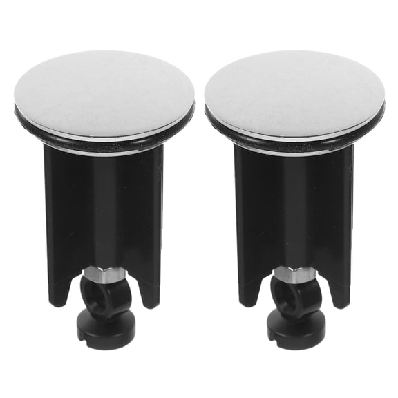 WEUVEB 2Pcs Kitchen Sink Drain Stoppers with Odor Prevention and Quick Drainage Black Copper and ABS
