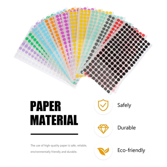 WEUVEB Useful Assorted Color Small Dot Label Sticker for Organizing and Classification