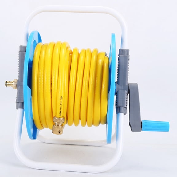 WEUVEB Water Hose Reel Cart Hose Reel Portable Metal for Garden Work 1Pack