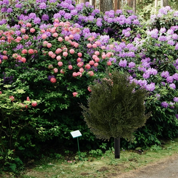 WEUVEB Weather Resistant Artificial Tree with Ground Spike for Christmas Garden Decor