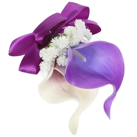 WEUVEB Wedding Corsaage Purple Pu For Wedding 1Pack