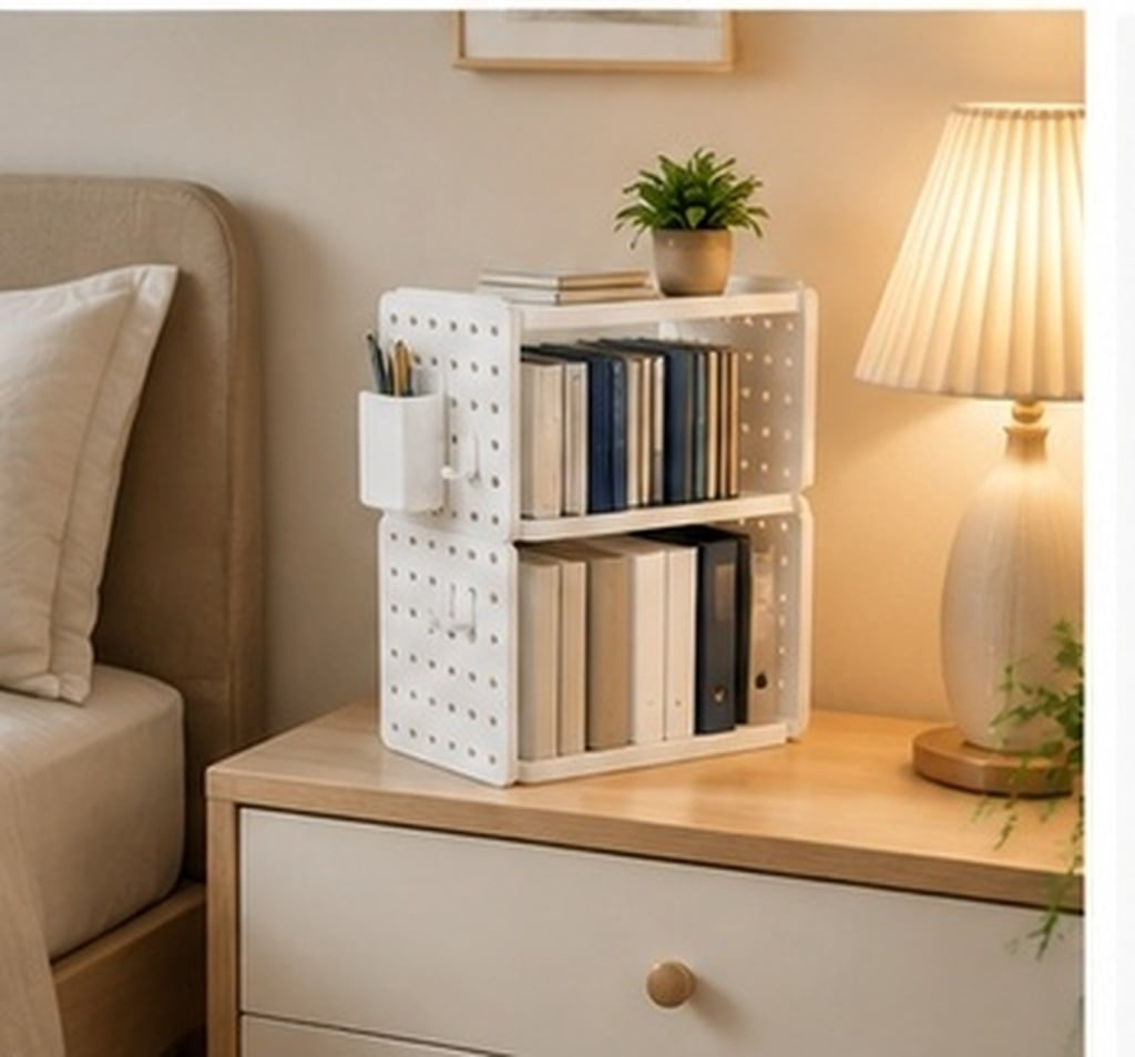 WEUVEB White Desktop Rack for Books and Magazines, Wear-Resistant ...