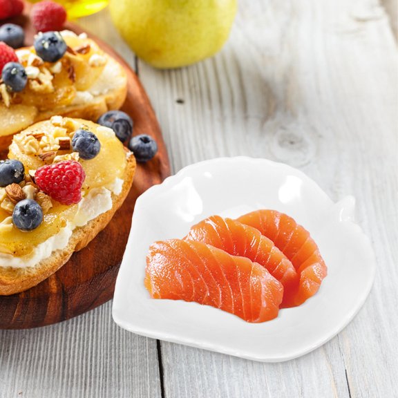 WEUVEB White Melamine Fruit Plate with Lightweight Design for Storage and Tabletop Decor