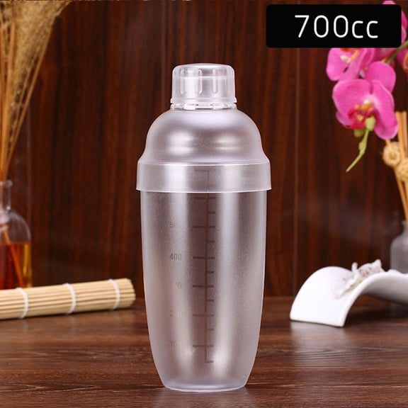 WEUVEB Shatterproof White Cocktail Shaker Plastic Drink Bartender Tool for Home Bars