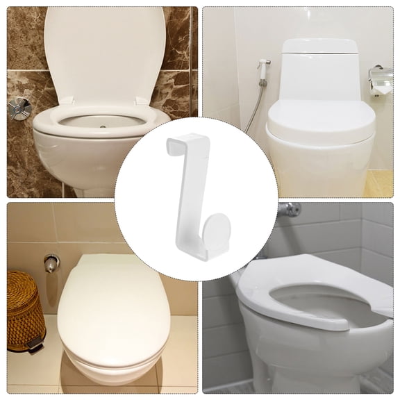 WEUVEB White Plastic Z Shaped Hook for Bathroom and Kitchen Hanging with Easy Installation