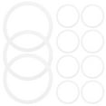 thumbnail image 1 of WEUVEB White Silicone Seals for Glass Jars Durable and Reusable 20Pcs, 1 of 8
